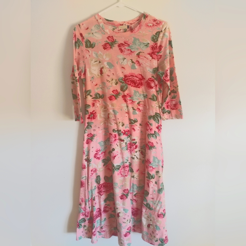 Nuggles (Small) Light Pink Floral Dress